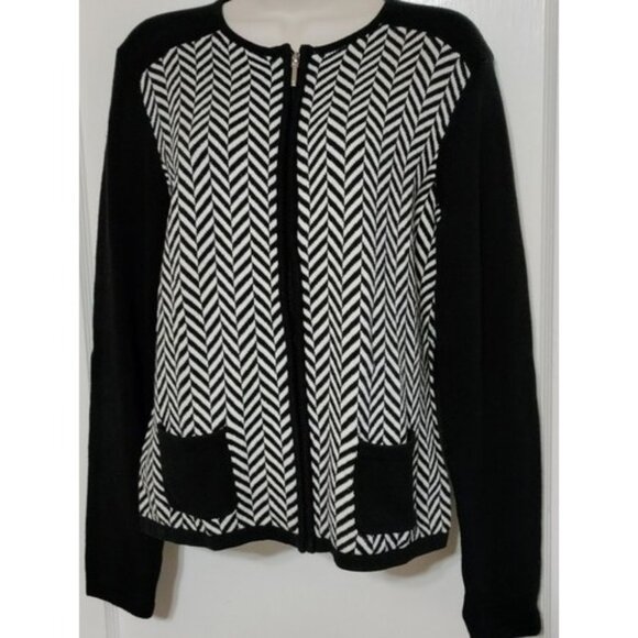 CHAPS Cardigan Sweater Sz PXL Petite XL Full Zip NWT - Picture 1 of 10